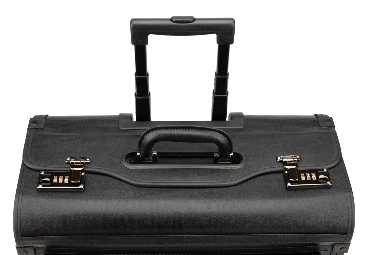 Nextech Briefcases Black Nextech Faux-Leather Rolling Catalog Case