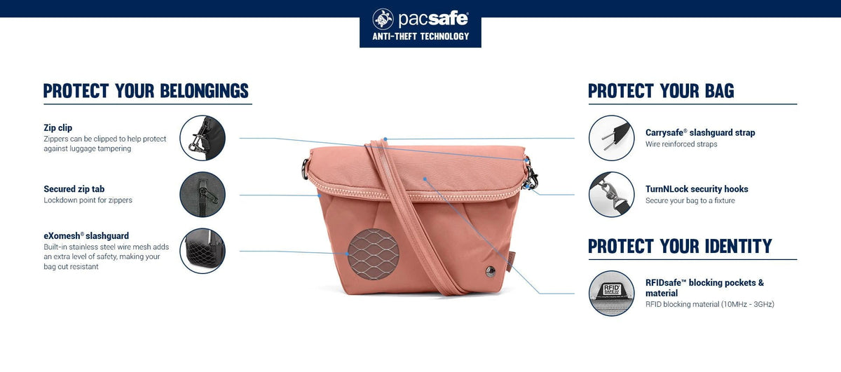 Pacsafe Cross-Body Bag Pacsafe Citysafe CX Anti-Theft Convertible Crossbody Bag