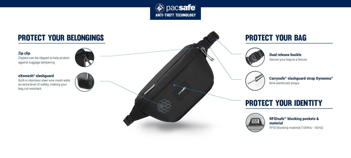 Pacsafe Sling Bag Pacsafe Go Anti-Theft Sling Pack