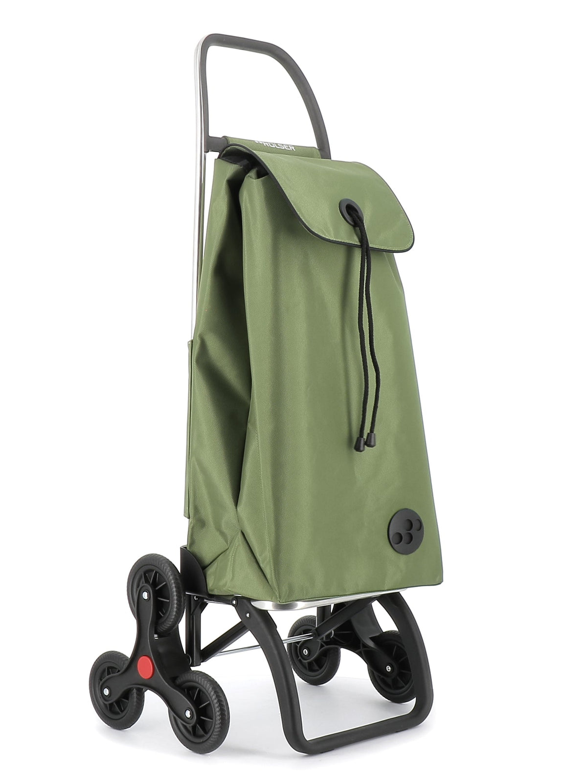 Rolser Shopping Cart Olive Rolser I-Max MF 6 Wheel Stair Climber Shopping Trolley