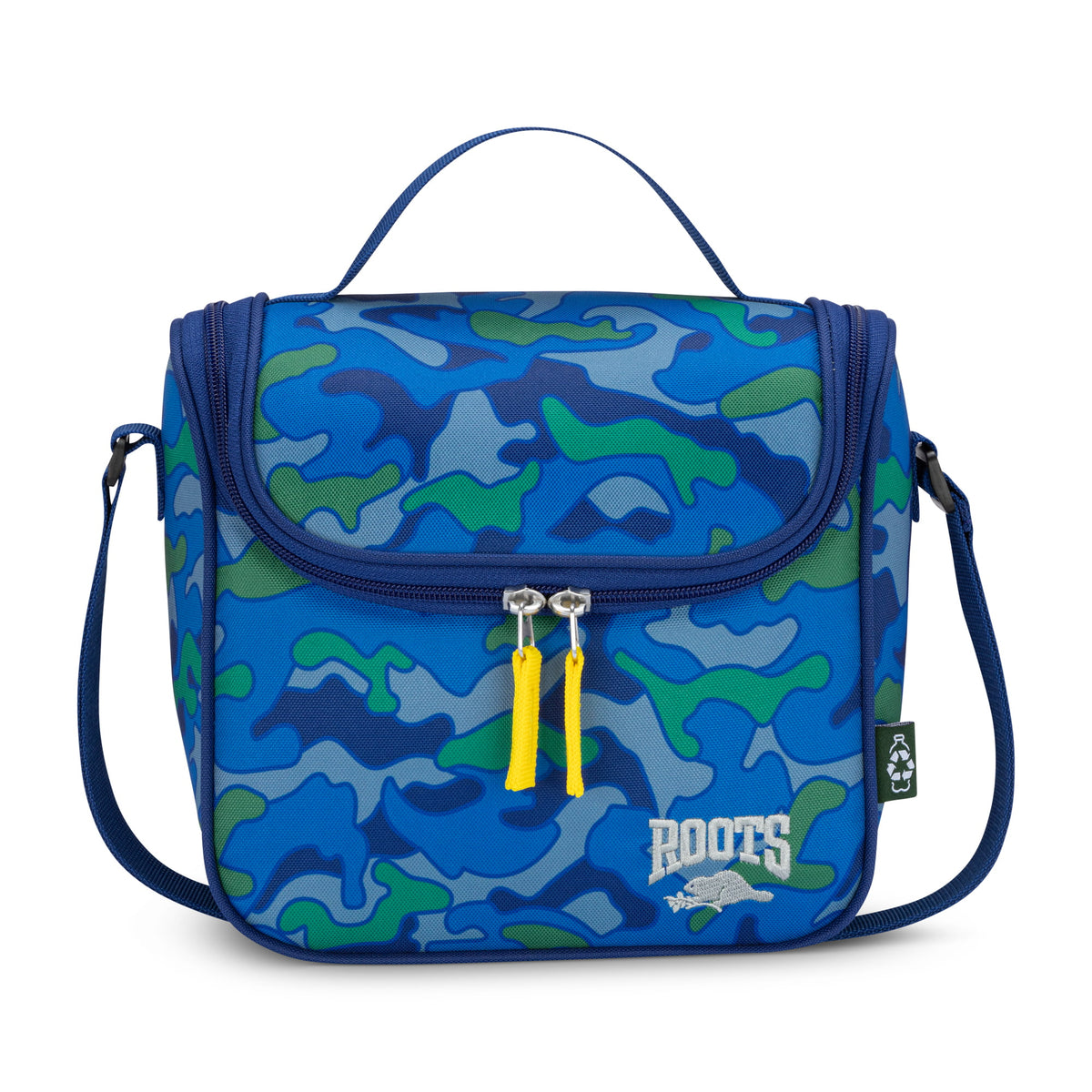 Roots Lunch Bag Blue Camo Roots Recycled Lunch Bag 5L