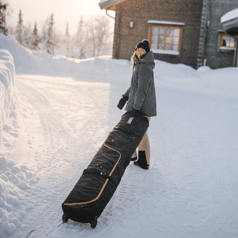 Thule Ski Bag Deep Khaki Thule RoundTrip Ski Roller Bag 192cm - Deep Khaki