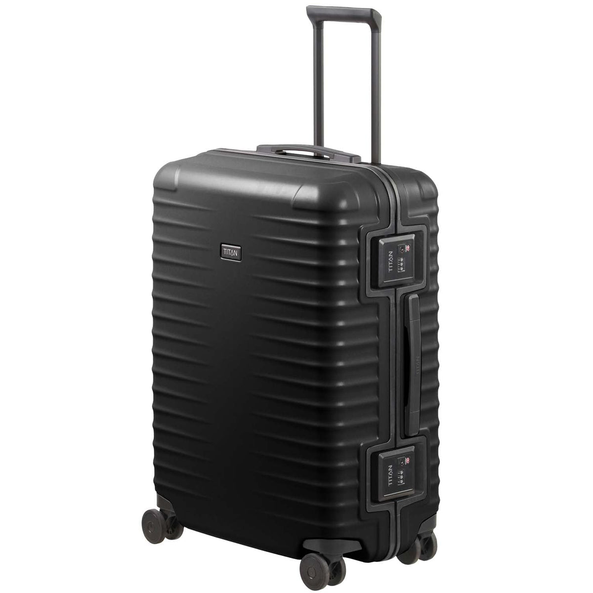 Titan Luggage Nightshade Black Titan OVERSEAS Trolley M+ Medium Luggage