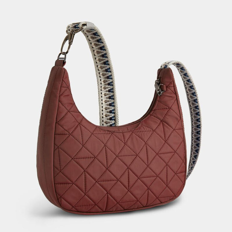 Travelon Cross-Body Bag Geo Paprika Travelon Anti-Theft Boho Slouchy Crossbody - Geo Paprika