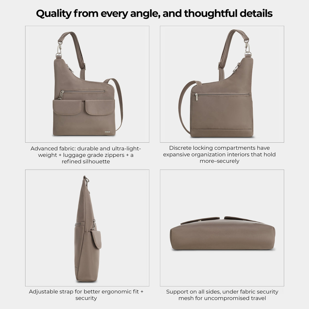 Travelon Cross-Body Bag Travelon Anti-Theft Classic Crossbody Bag (RFID Blocking)