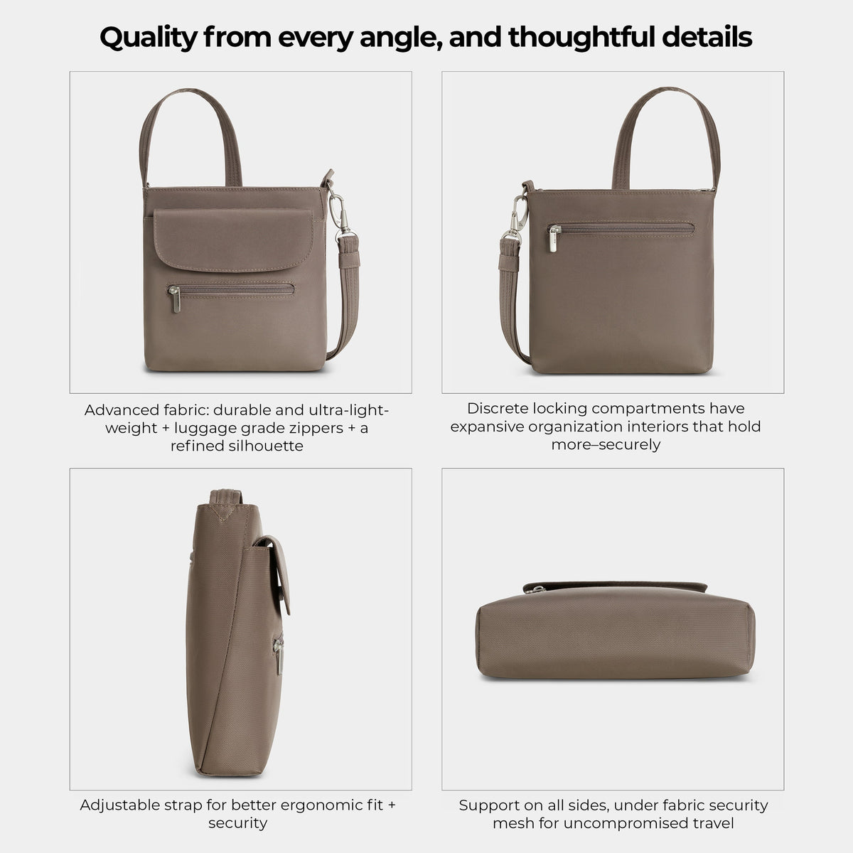 Travelon Cross-Body Bag Travelon Anti-Theft Classic Mini Shoulder Bag