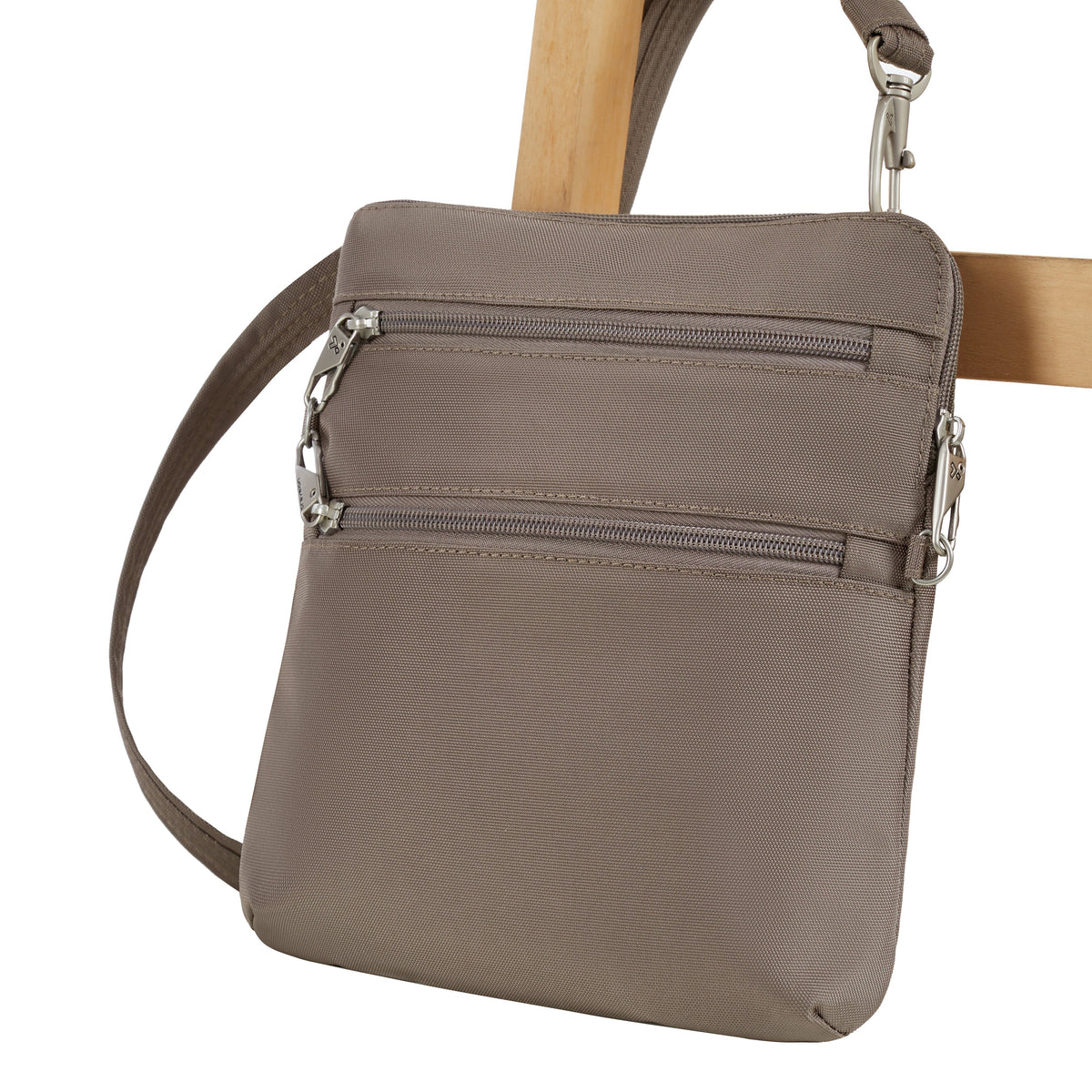 Travelon Cross-Body Bag Travelon Anti-Theft Classic Slim Double Zip Crossbody