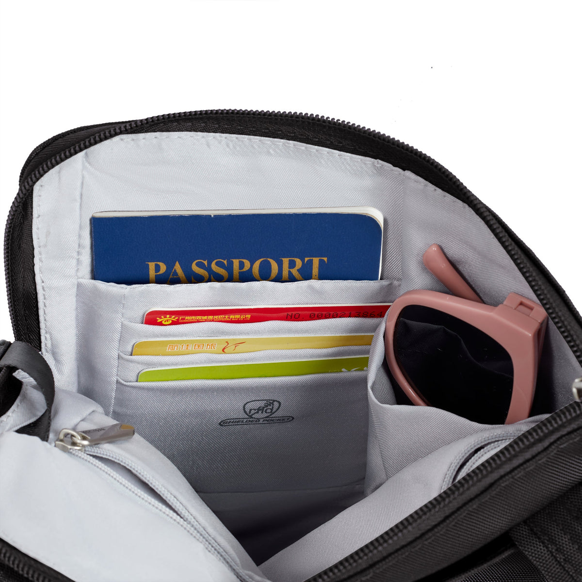 Travelon Cross-Body Bag Travelon Anti-Theft Classic Slim Double Zip Crossbody