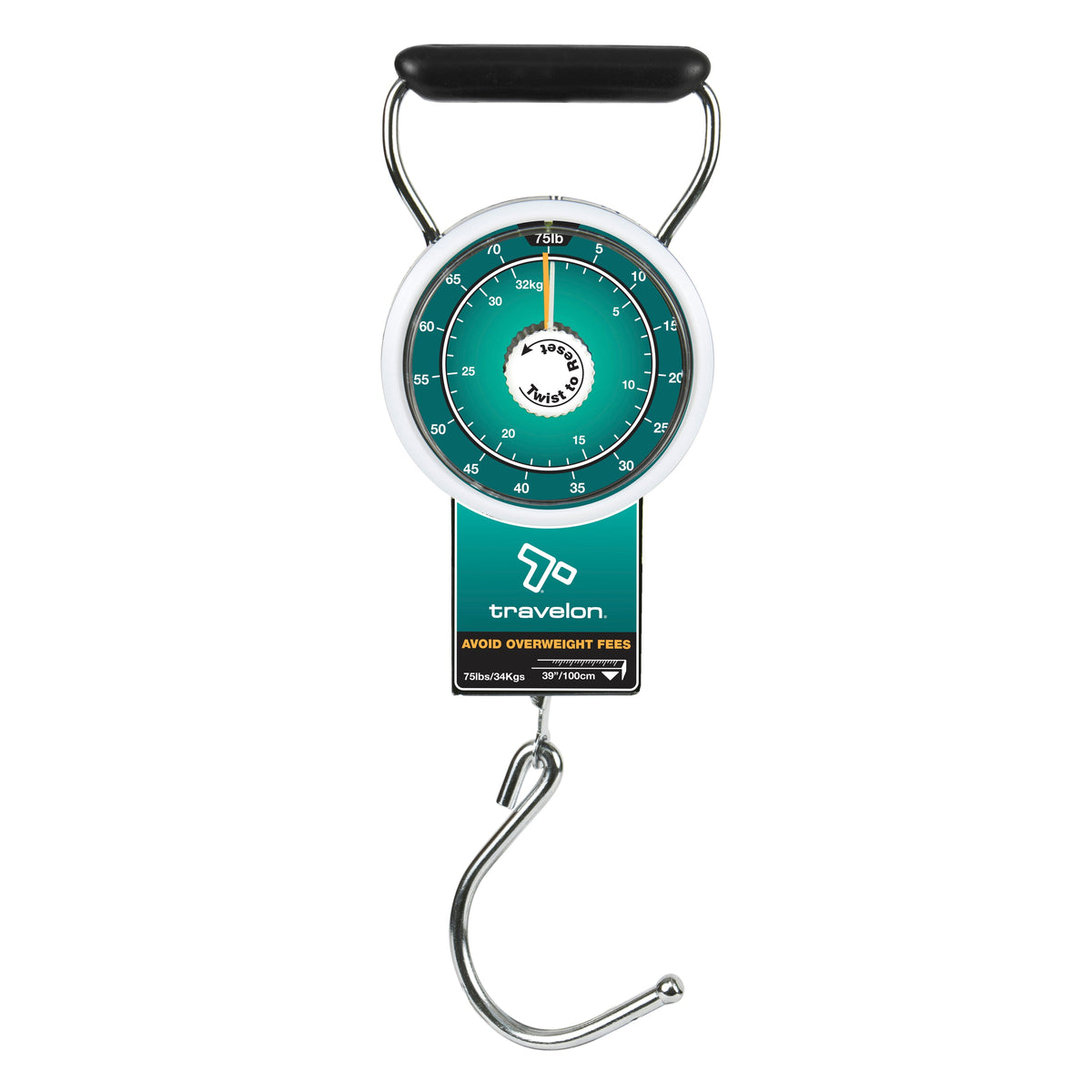 Travelon Luggage Scale Teal Travelon Stop & Lock Luggage Scale with Tape Measure