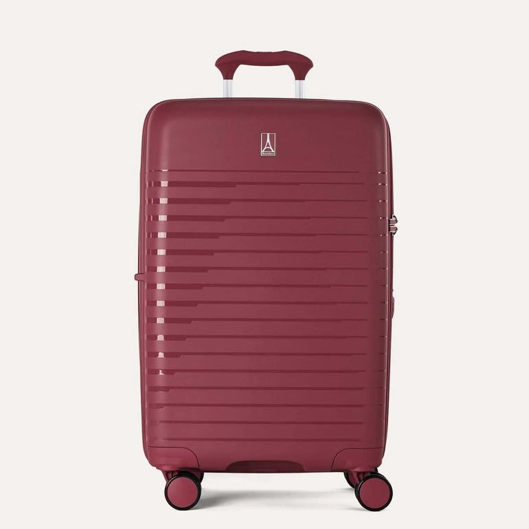 Travelpro Luggage Tibetan Red Travelpro Optima Expandable Check-In Spinner Medium Luggage