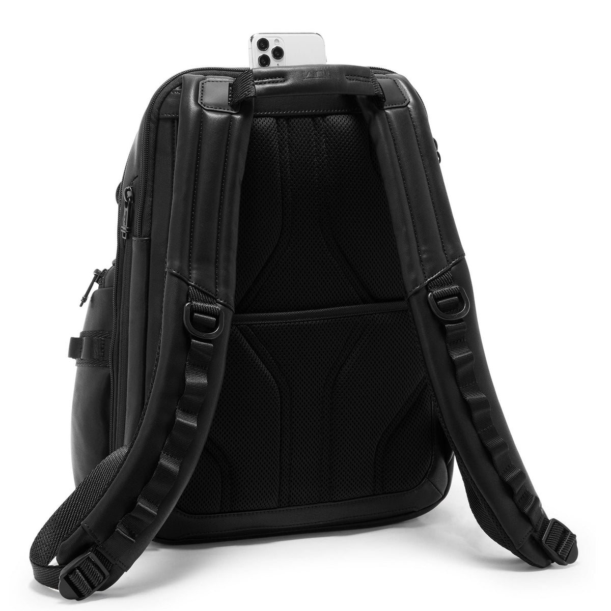 Tumi Backpacks Black Tumi Alpha Bravo Navigation Leather Backpack