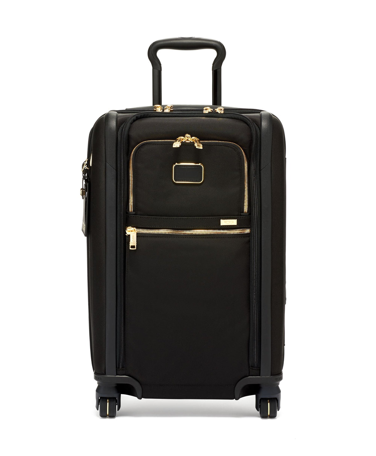 Tumi Luggage Black/Gold Tumi Alpha International Dual Access 4 Wheeled Carry-On Luggage