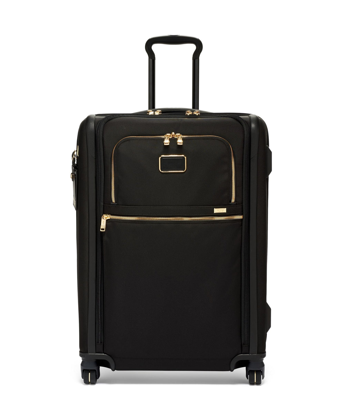 Tumi Luggage Black/Gold Tumi Alpha Short Trip Expandable 4 Wheeled Packing Case Medium Luggage