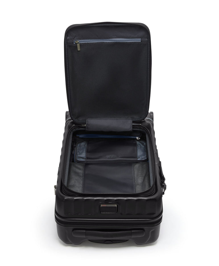 Tumi Luggage Black Textured Tumi 19 Degree Front Access Expandable Carry-On Luggage