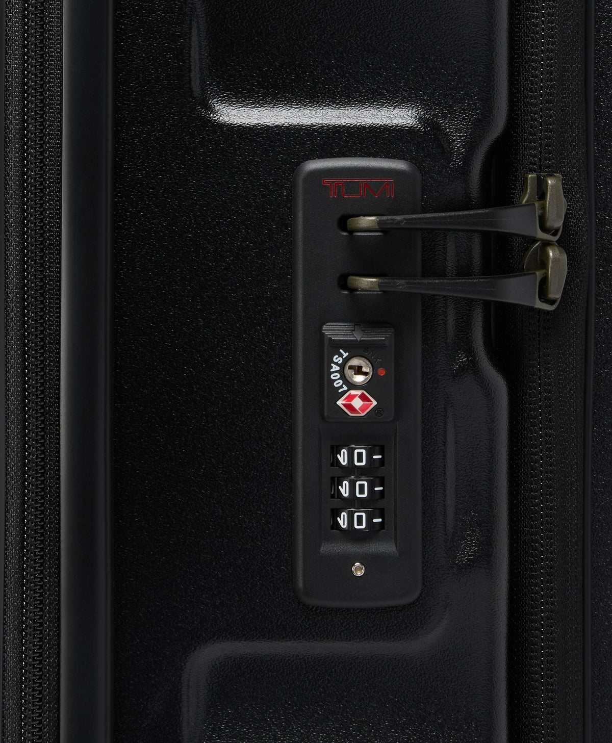Tumi Luggage Black Textured Tumi 19 Degree Front Access Expandable Carry-On Luggage