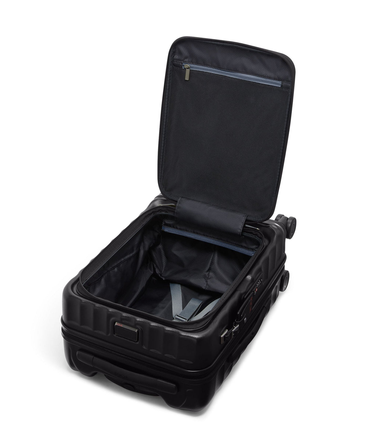 Tumi Luggage Black Textured Tumi 19 Degree Front Access Expandable Carry-On Luggage