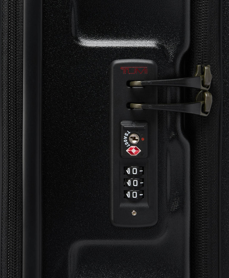 Tumi Luggage Black Textured Tumi 19 Degree Large Front Access Expandable Checked Luggage