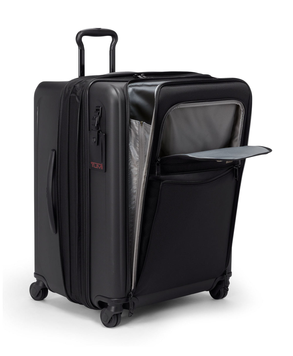 Tumi Luggage Black Tumi Alpha Hybrid Medium Trip Expandable 4 Wheeled Packing Case Large Luggage