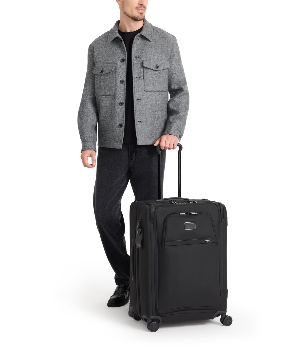 Tumi Luggage Grey Alloy Tumi Alpha Medium Dual Access Expandable Checked Luggage - Grey Alloy