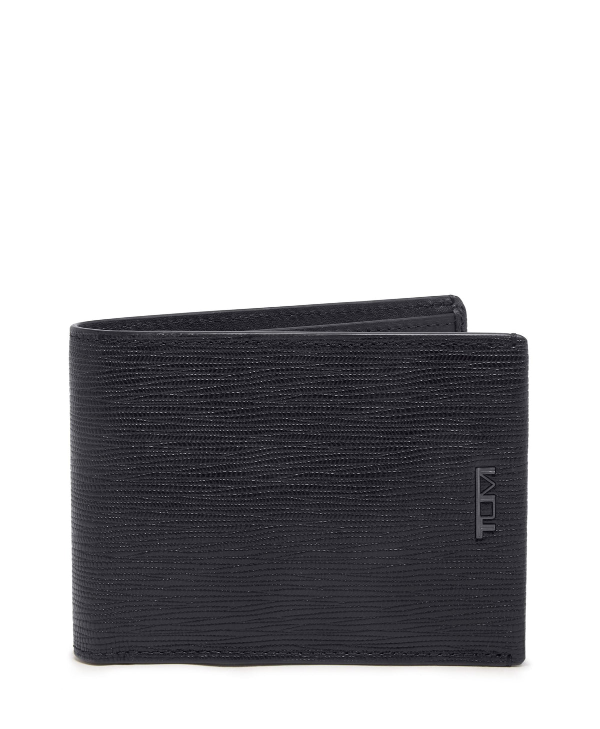 Tumi Wallets Black Embossed Tumi Nassau Double Billfold