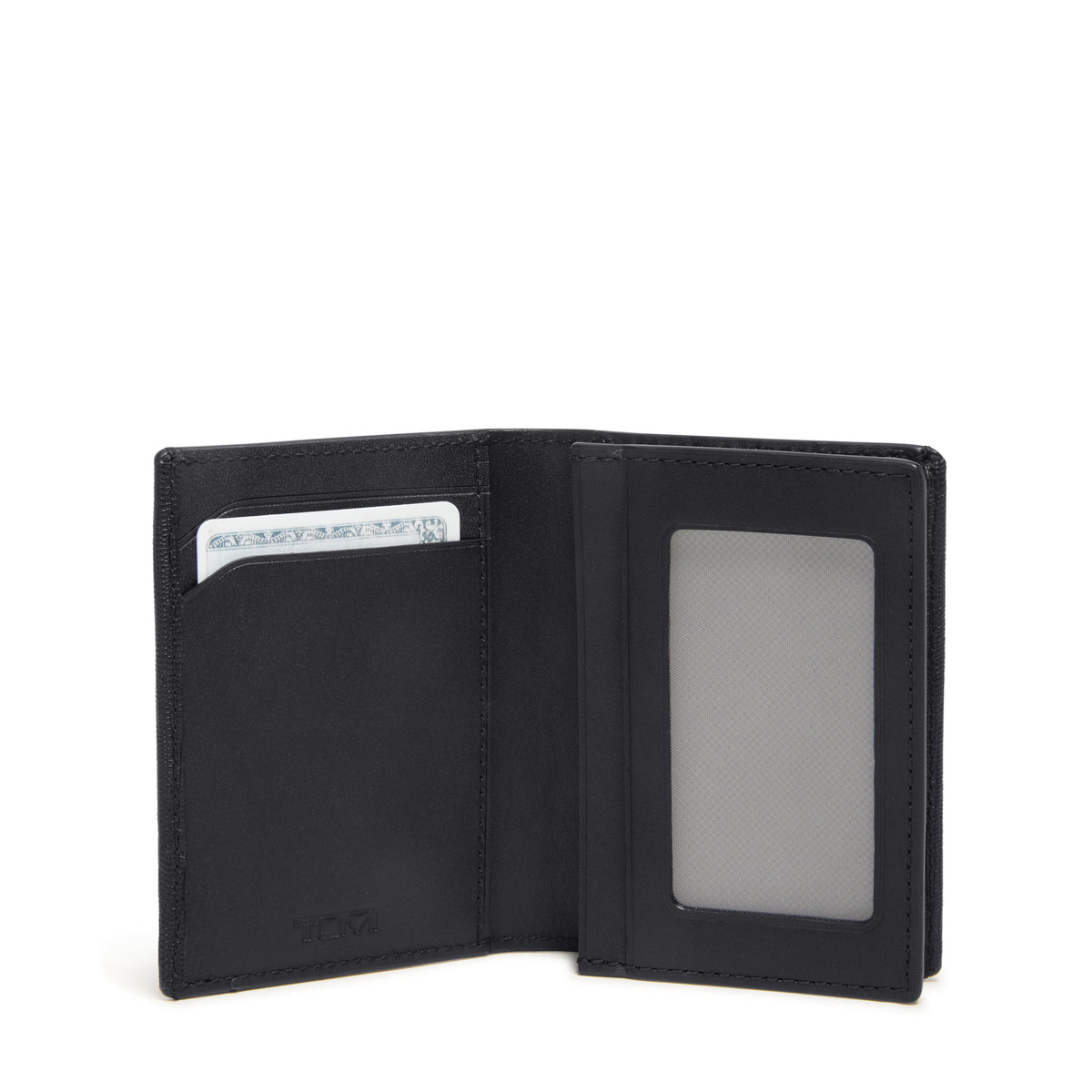 Tumi Wallets Black Embossed Tumi Nassau Gusseted Card Case