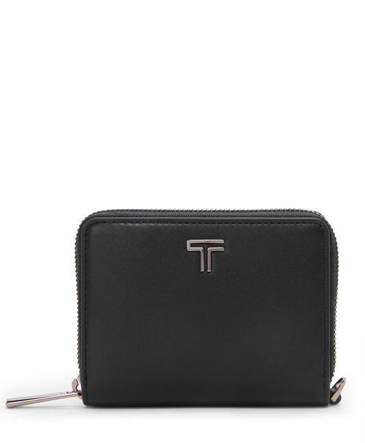 Tumi Wallets Black/Gunmetal Tumi Belden Trifold Zip-Around Wallet
