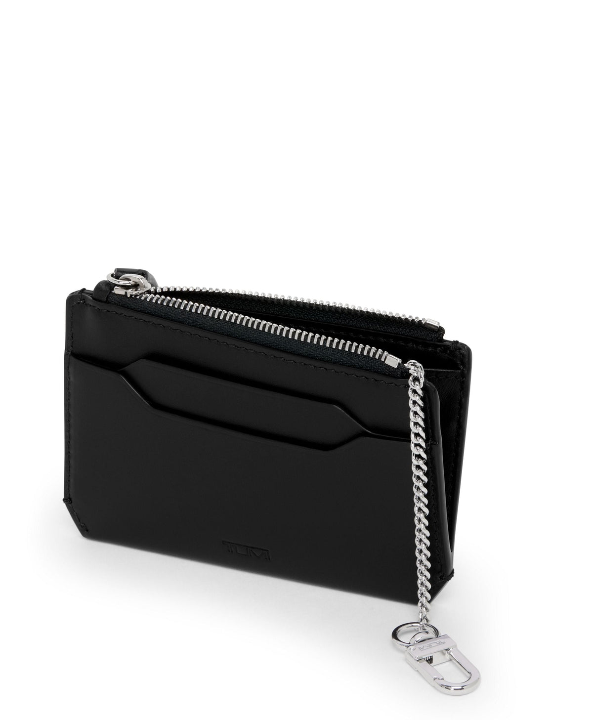 Tumi Wallets Black Noir Tumi Turin Small Zip Card Case