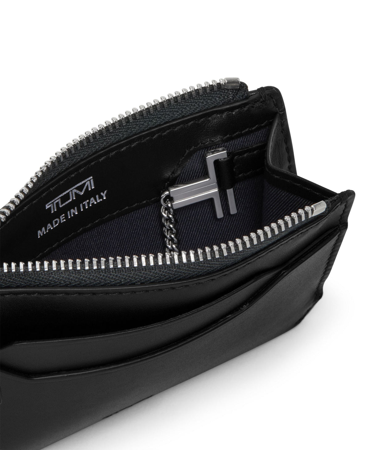 Tumi Wallets Black Noir Tumi Turin Small Zip Card Case