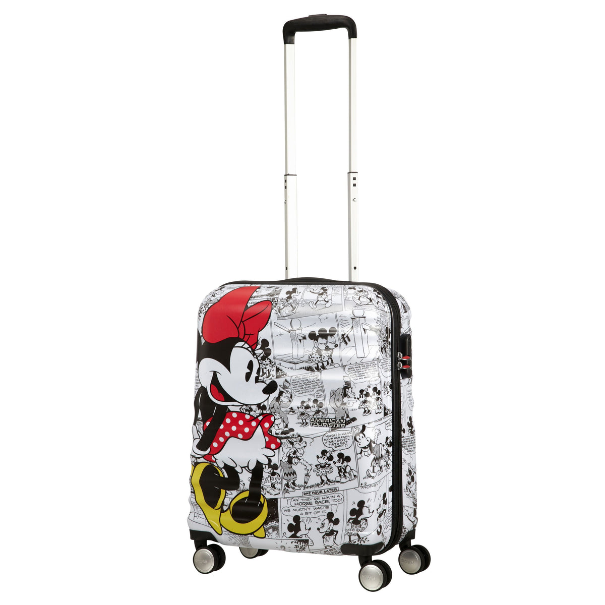 American Tourister Luggage Minnie Comics White American Tourister Disney Wavebreaker Carry-On Spinner Luggage - Minnie Comics White