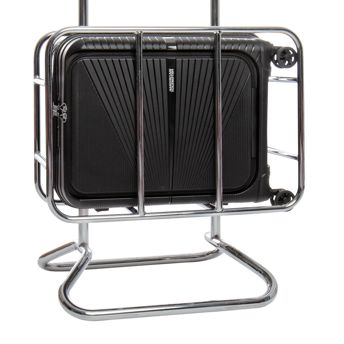 American Tourister Luggage Onyx Black American Tourister Airconic Spinner Frontload Carry-On