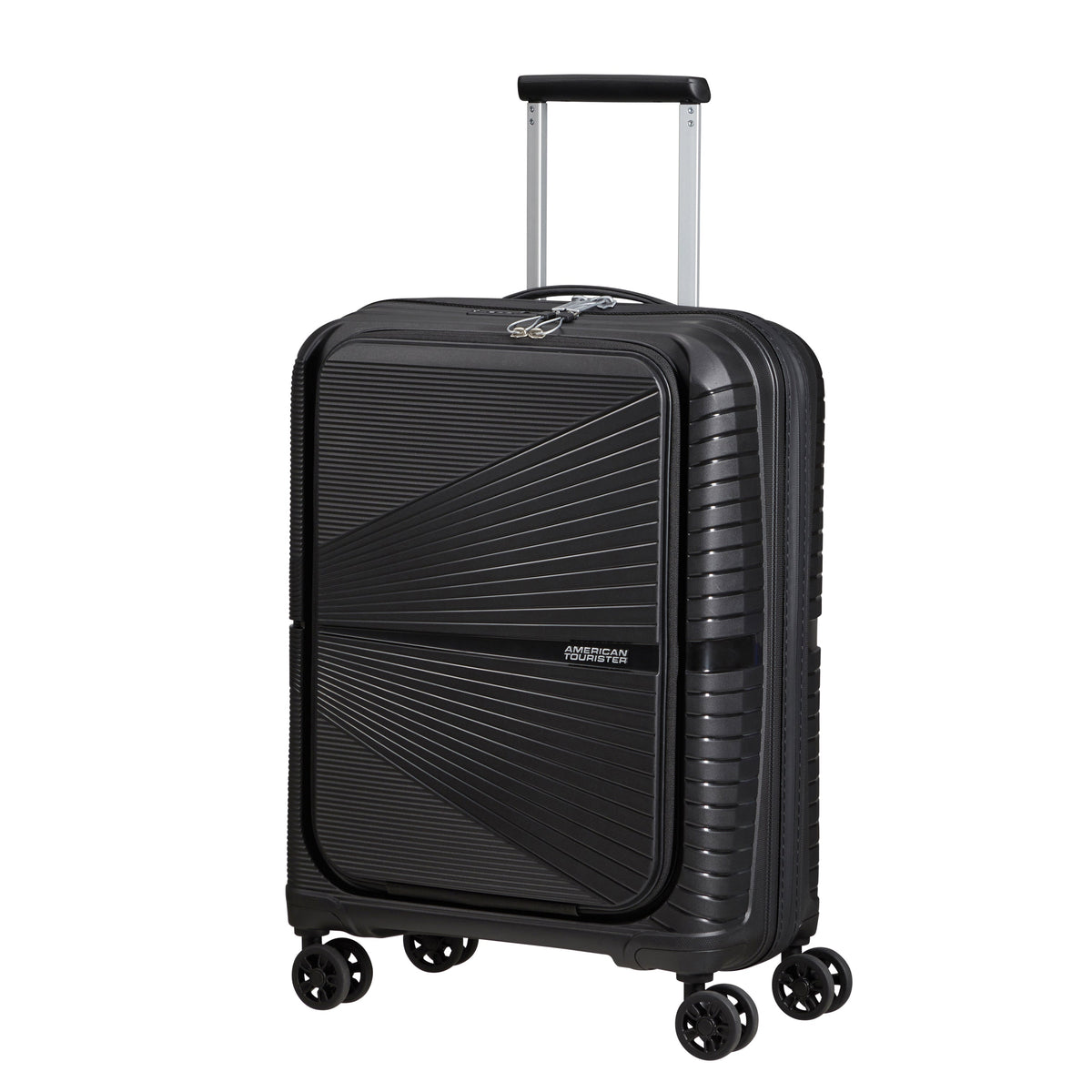 American Tourister Luggage Onyx Black American Tourister Airconic Spinner Frontload Carry-On