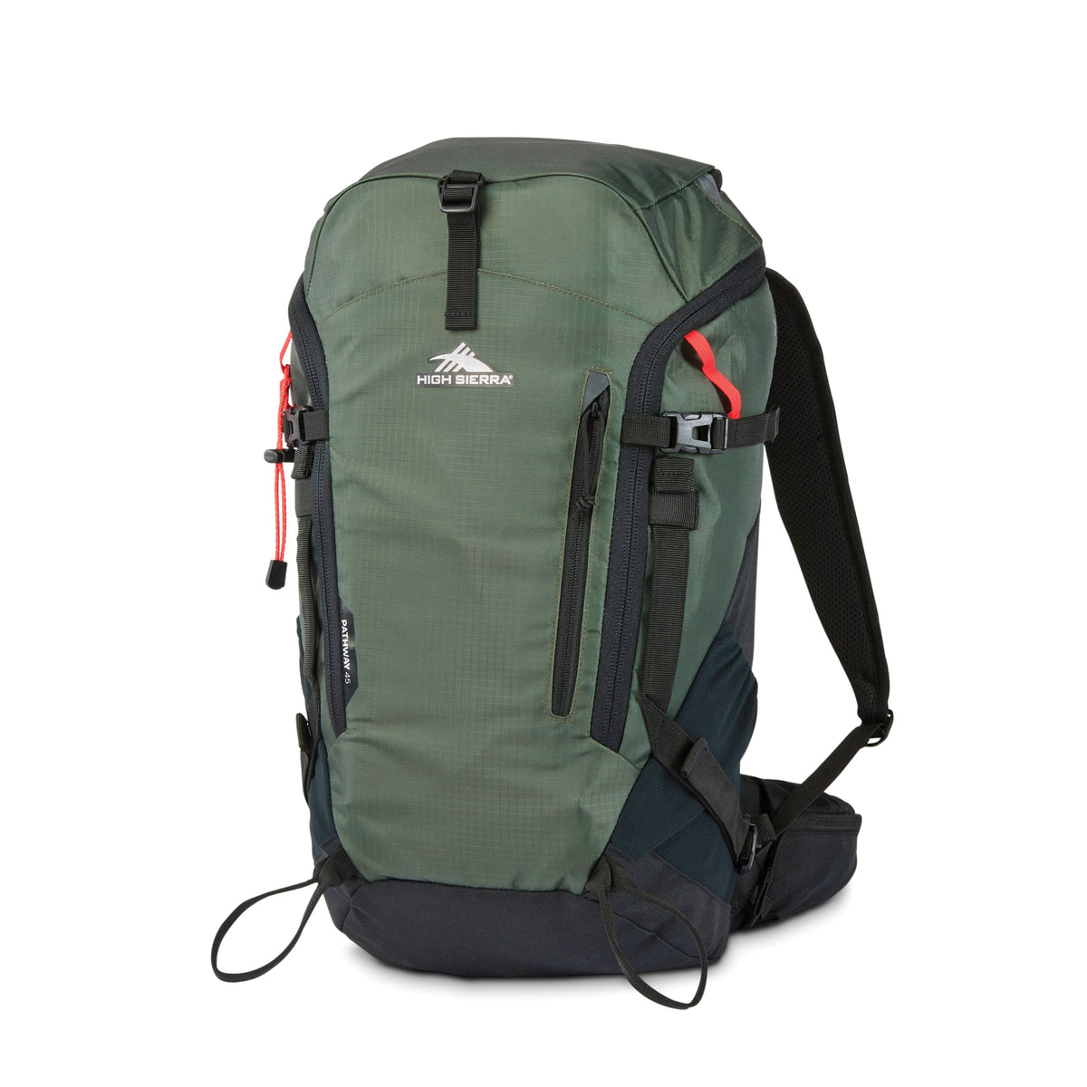 High Sierra Backpacks Forest Green/Black High Sierra Pathway 2.0 Frame Pack 45L Backpack - Forest Green/Black