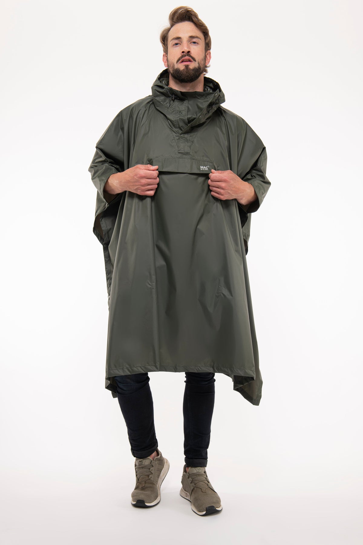 Mac In A Sac Apparel One Size Mac In A Sac Packable Waterproof Unisex Poncho - Khaki