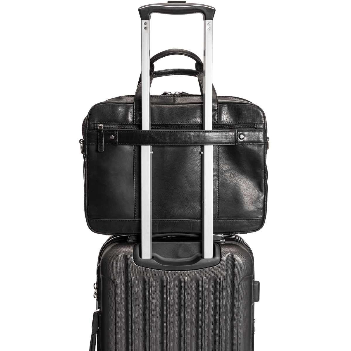 Mancini Laptop Briefcase Mancini BUFFALO Double Compartment Briefcase for Laptop and Tablet