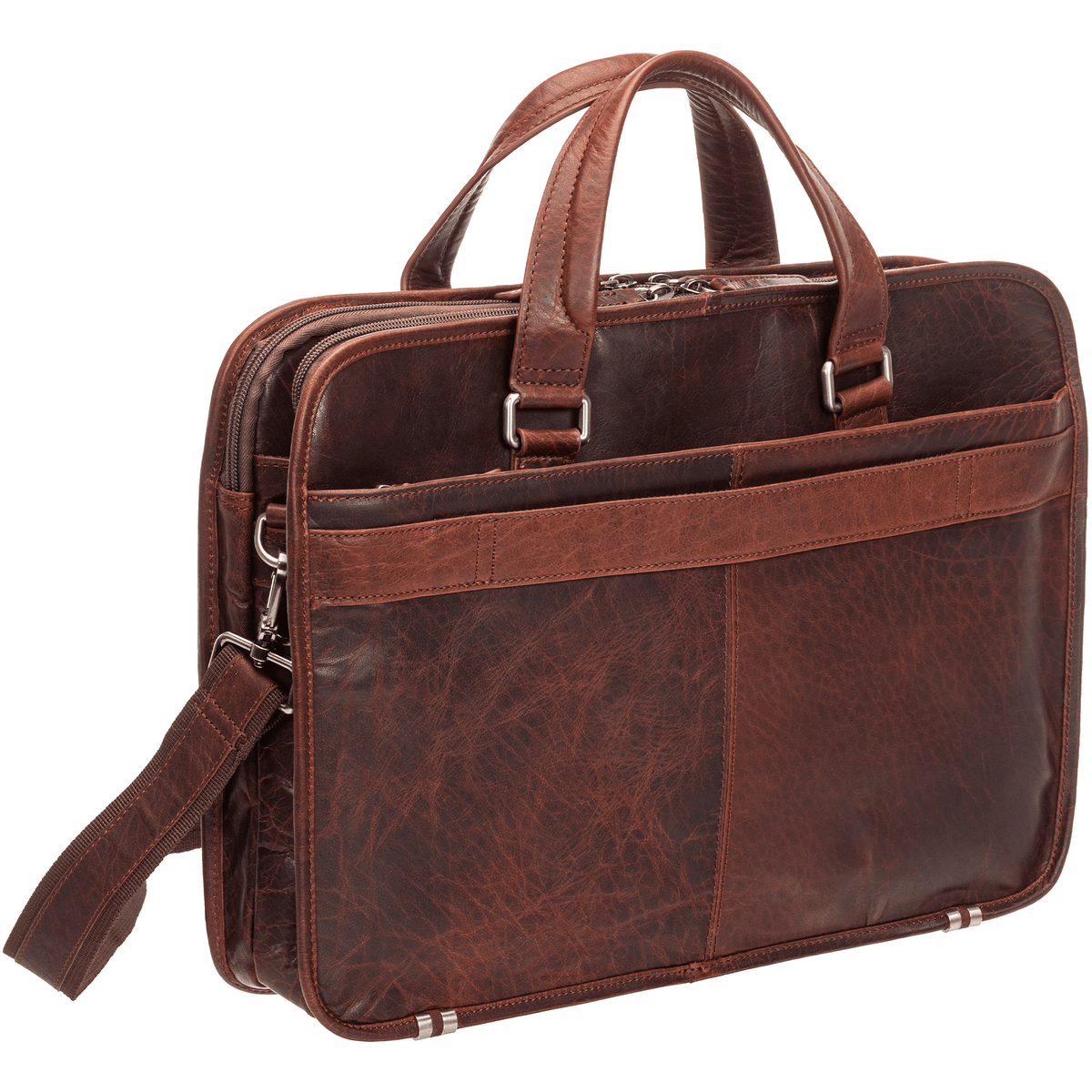 Mancini Laptop Briefcase Mancini BUFFALO Triple Compartment Briefcase for 15.6” Laptop / Tablet