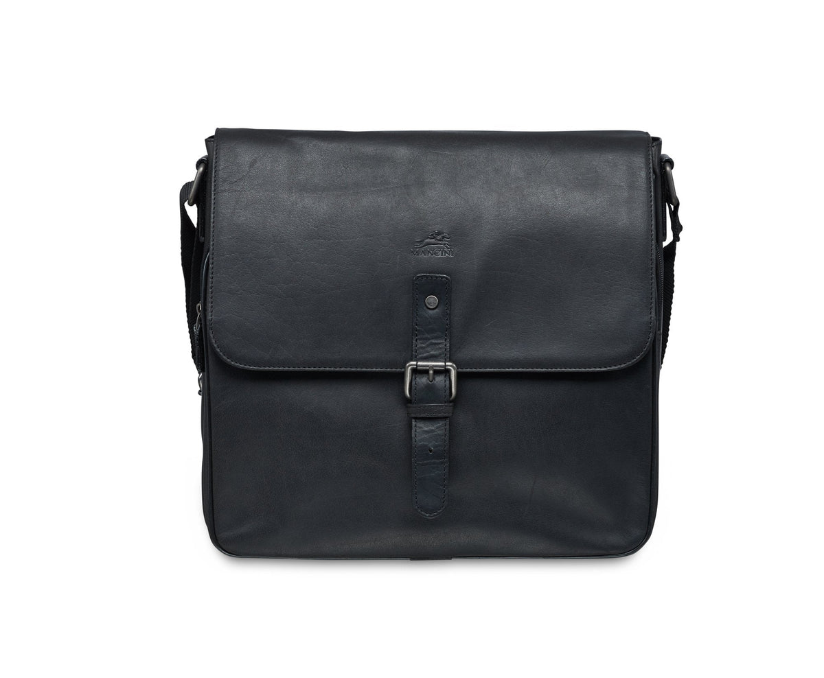 Mancini Messenger Black Mancini BUFFALO Messenger Bag for 12'' Laptop / Tablet (RFID Blocking)