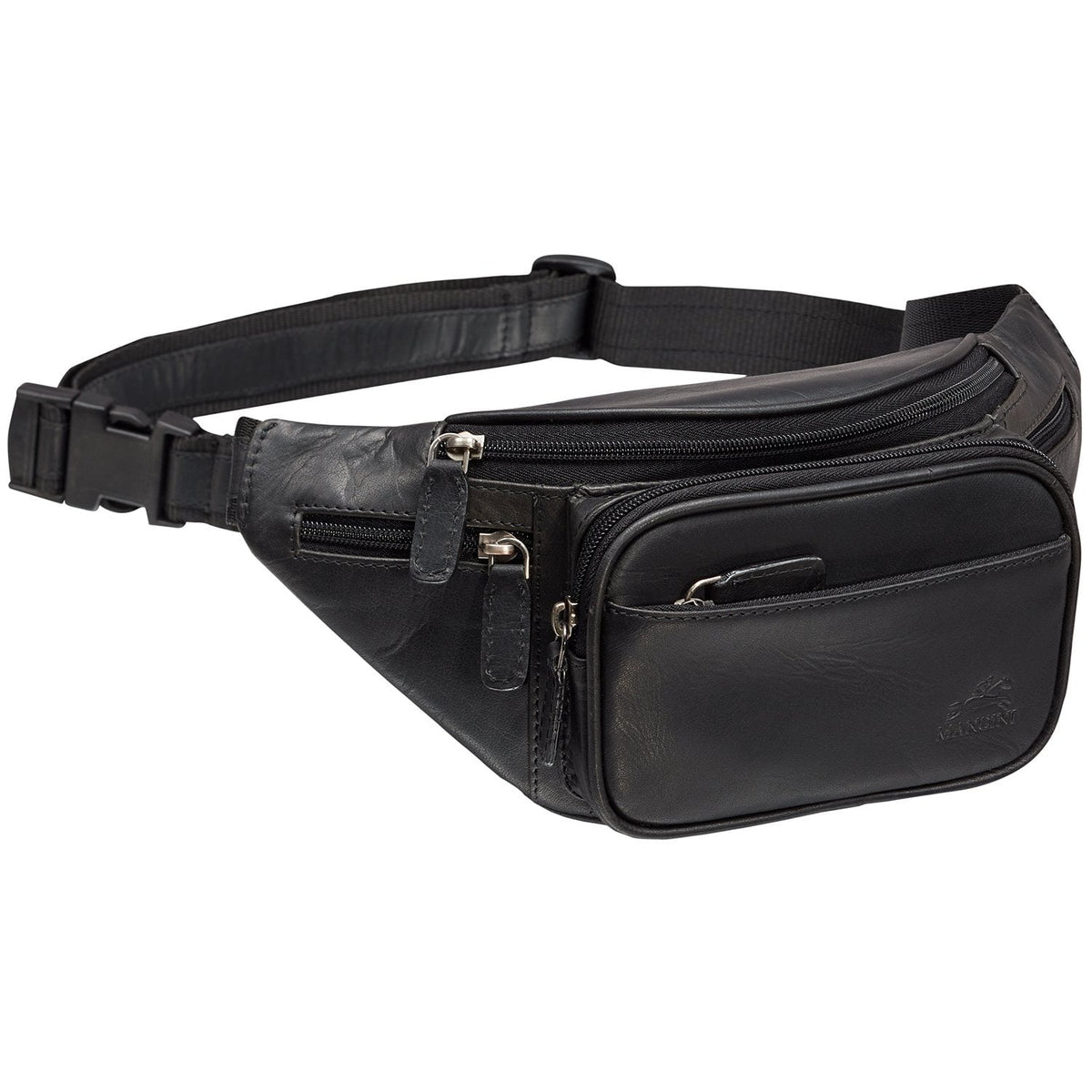 Mancini Waist pouch Black Mancini BUFFALO Classic Waist Bag
