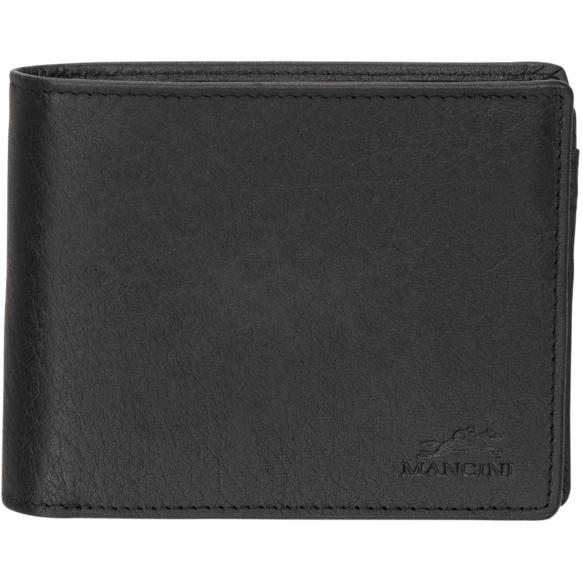 Mancini Wallets Black Mancini BUFFALO RFID Secure Center Wing Billfold