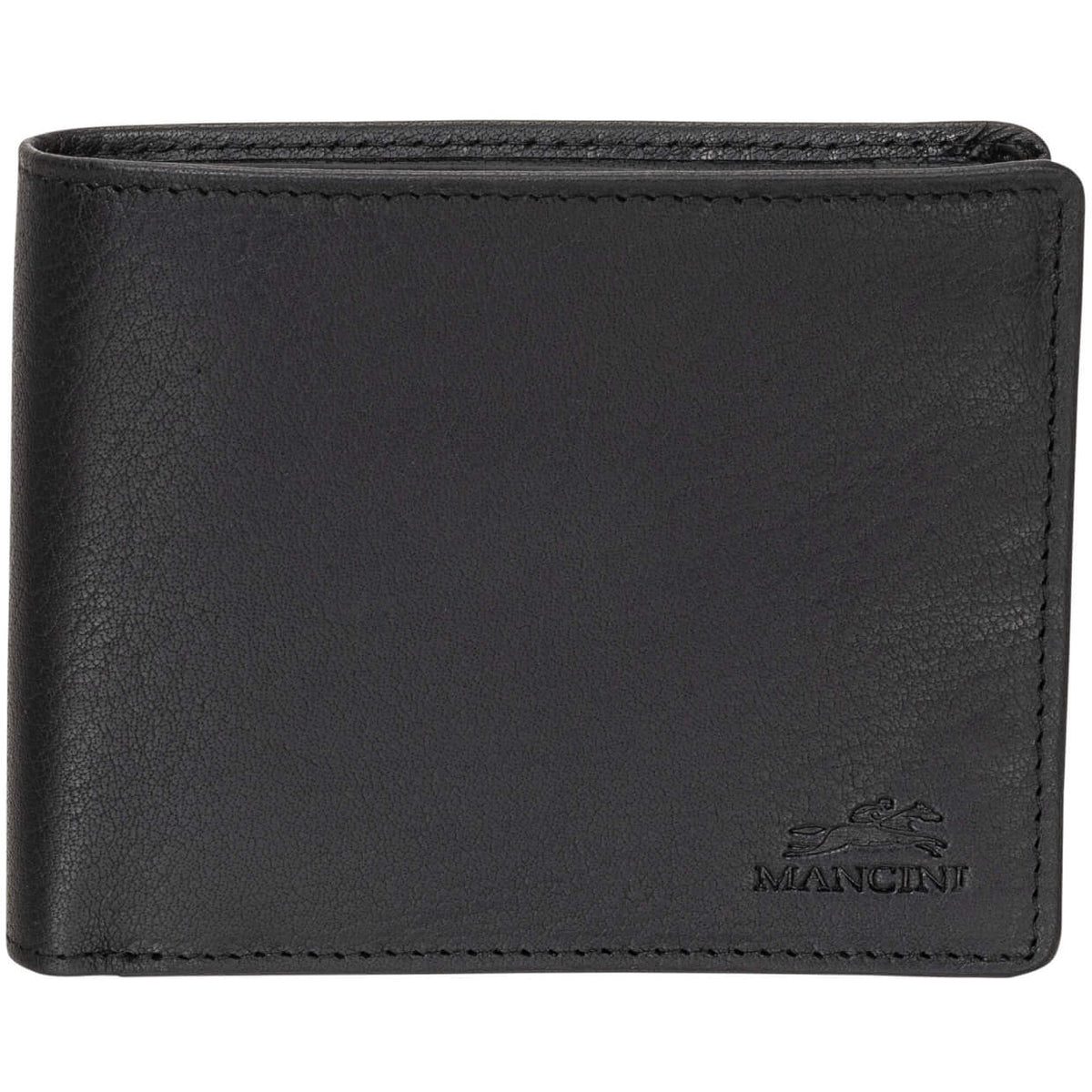 Mancini Wallets Black Mancini BUFFALO RFID Secure Left Wing Billfold