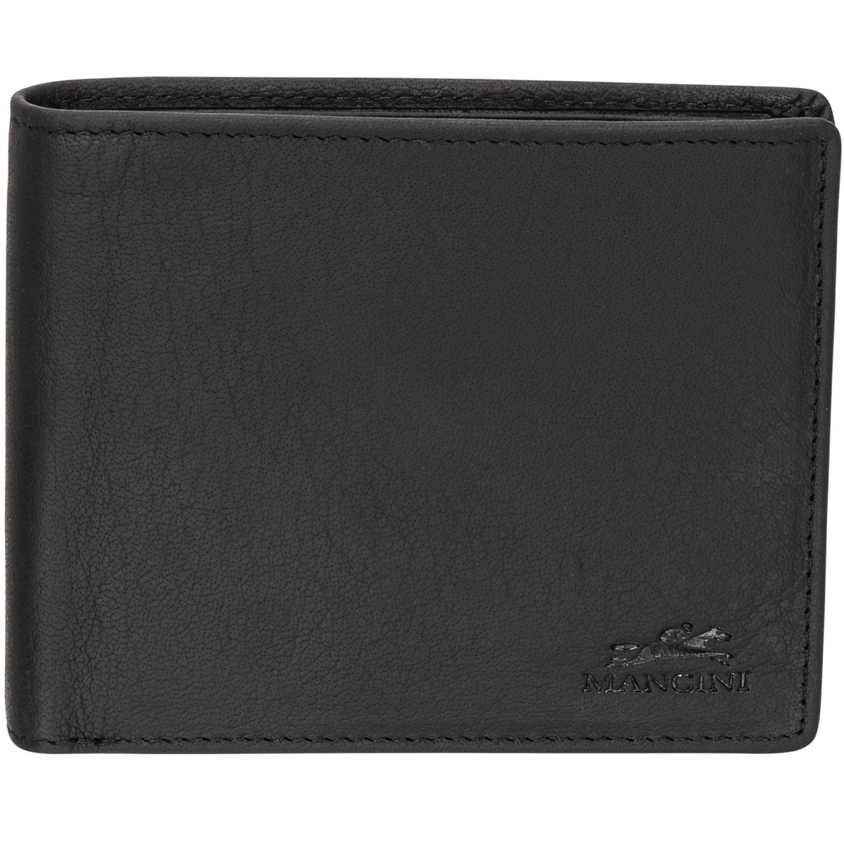 Mancini Wallets Black Mancini BUFFALO RFID Secure Wallet with Coin Pocket