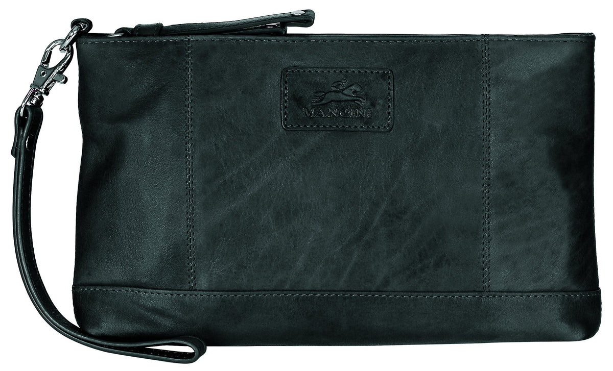 Mancini Wallets Black Mancini CASABLANCA Collection Ladies’ Wristlet (RFID Secure)