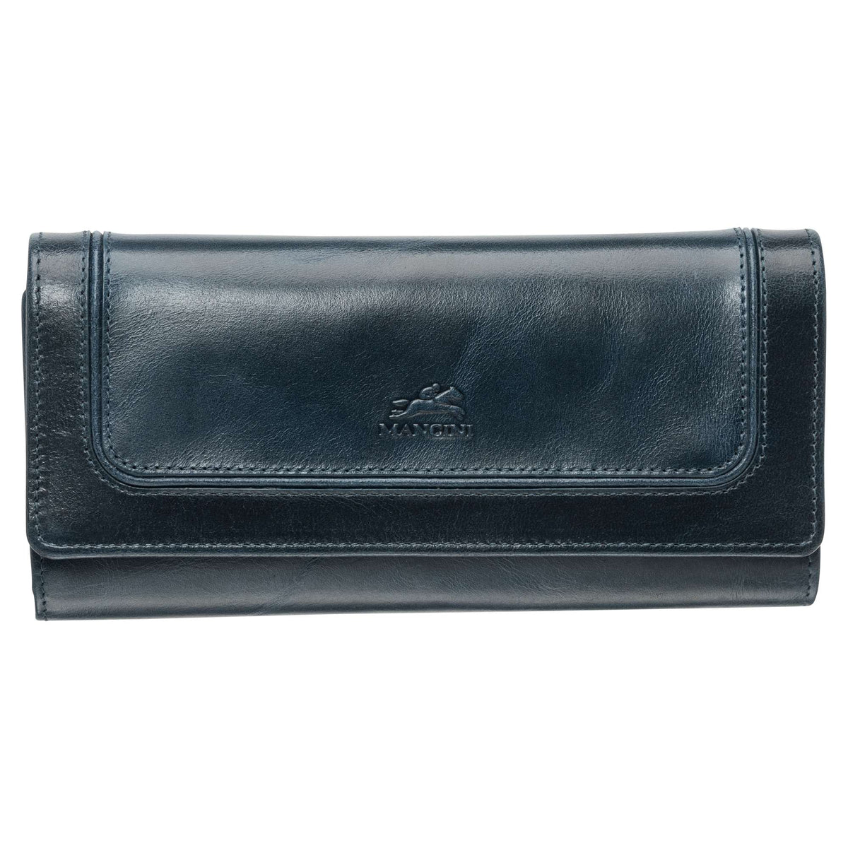 Mancini Wallets Blue Mancini South Beach RFID Secure Trifold Wallet
