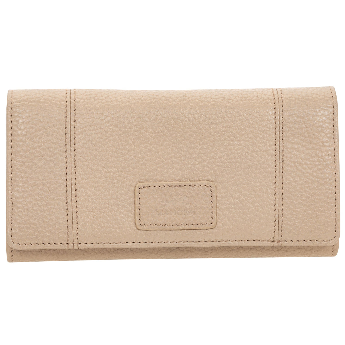 Mancini Wallets Bone Mancini Pebbled Ladies’ RFID Trifold Wallet