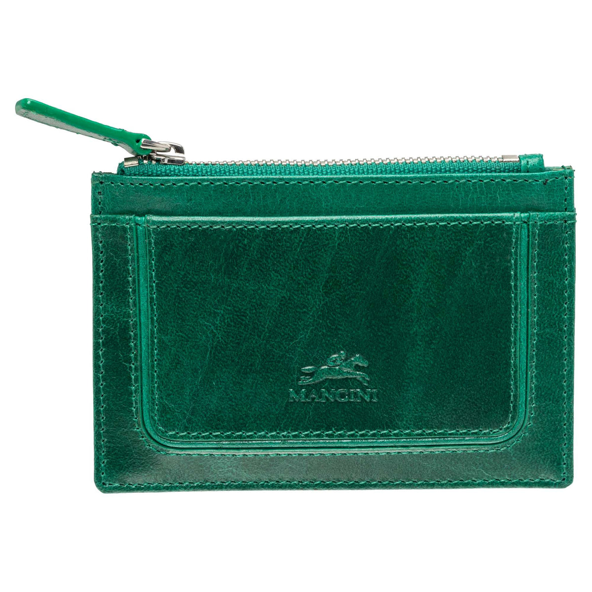 Mancini Wallets Green Mancini  South Beach RFID Secure Card Case and Coin Pocket