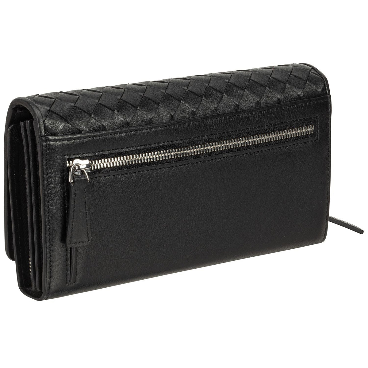 Mancini Wallets Mancini BASKET WEAVE RFID Secure Clutch Wallet