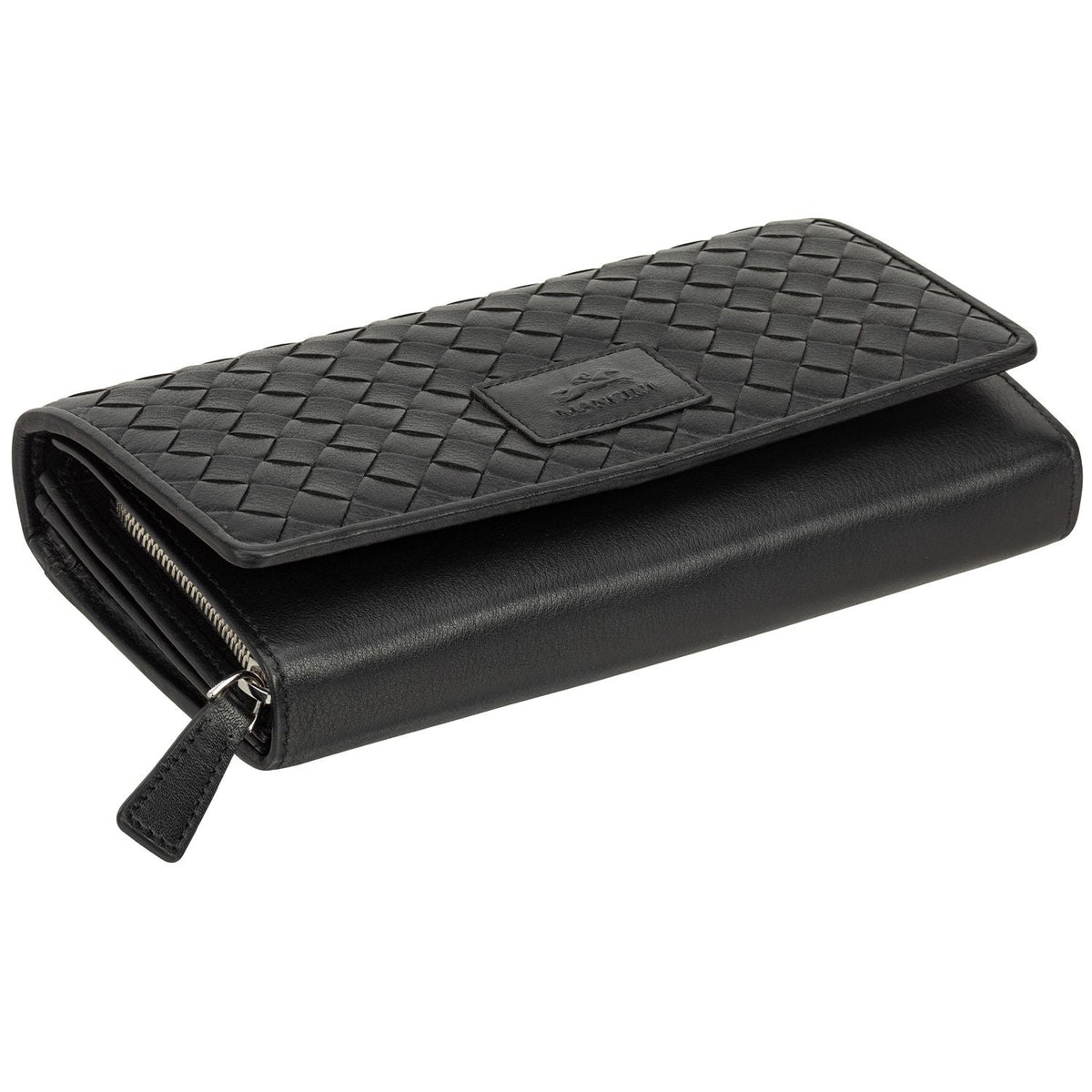 Mancini Wallets Mancini BASKET WEAVE RFID Secure Clutch Wallet