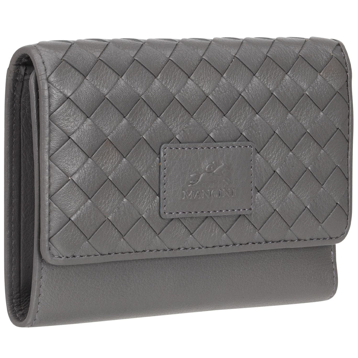 Mancini Wallets Mancini BASKET WEAVE RFID Secure Medium Clutch Wallet