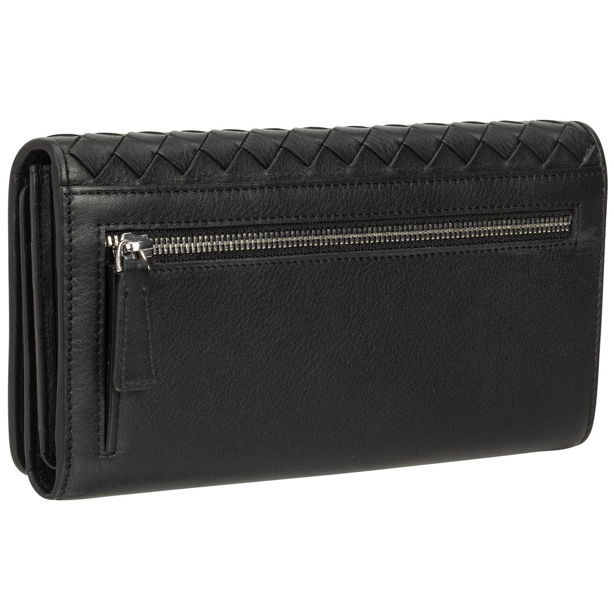 Mancini Wallets Mancini BASKET WEAVE RFID Secure Trifold Wallet