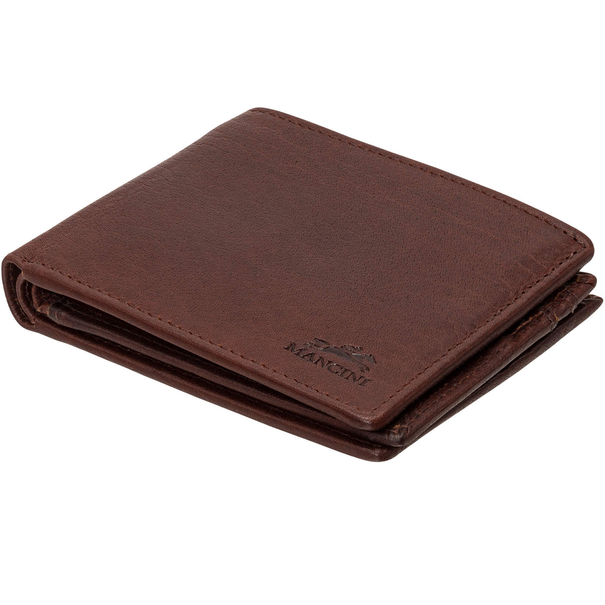 Mancini Wallets Mancini BUFFALO RFID Secure Center Wing Wallet with Coin Pocket