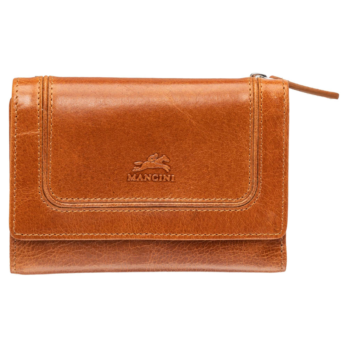Mancini Wallets Tan Mancini South Beach RFID Secure Medium Clutch Wallet